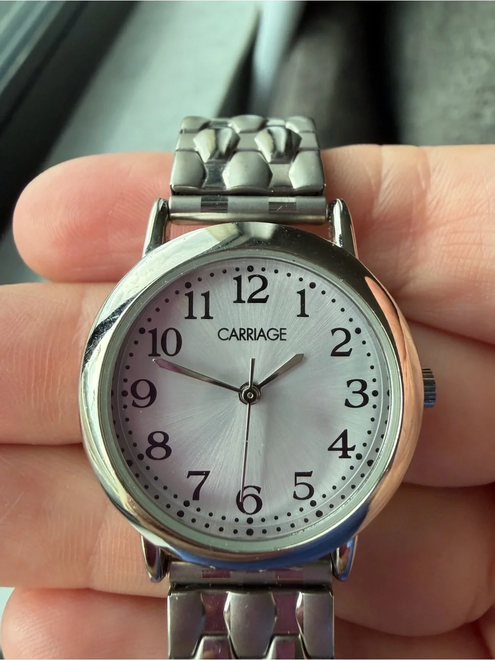 Women’s CARRIAGE By Timex Silver Tone Bracelet Wristwatch/ Works/ New Battery